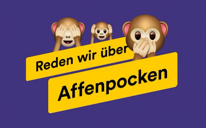 Das Bild der Aids-Hilfe Schweiz zu den Affenpocken. Affenpocken Aids-Hilfe Schweiz