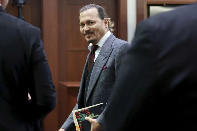Johnny Depp beim Gerichtsprozess gegen Amber Heard. Johnny Depp