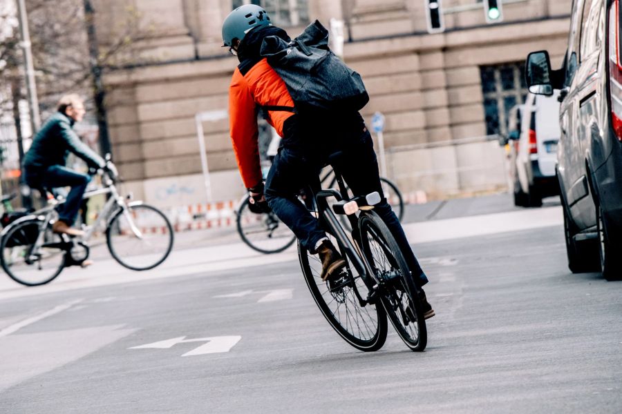 Stadt Strasse Velos Velofahrer