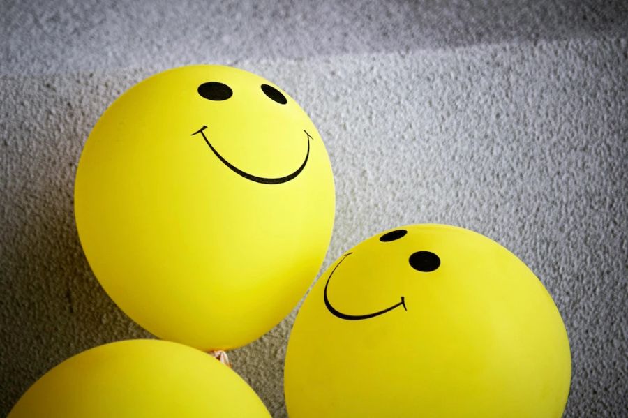 Luftballons mit Smiley