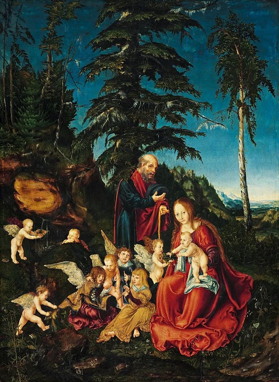 «Ruhe auf der Flucht von Ägypten» von Lukas Cranach dem Älteren (1472-1553)