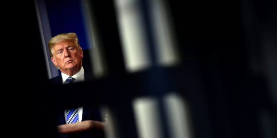 Trump bei der täglichen Corona-Pressekonferenz