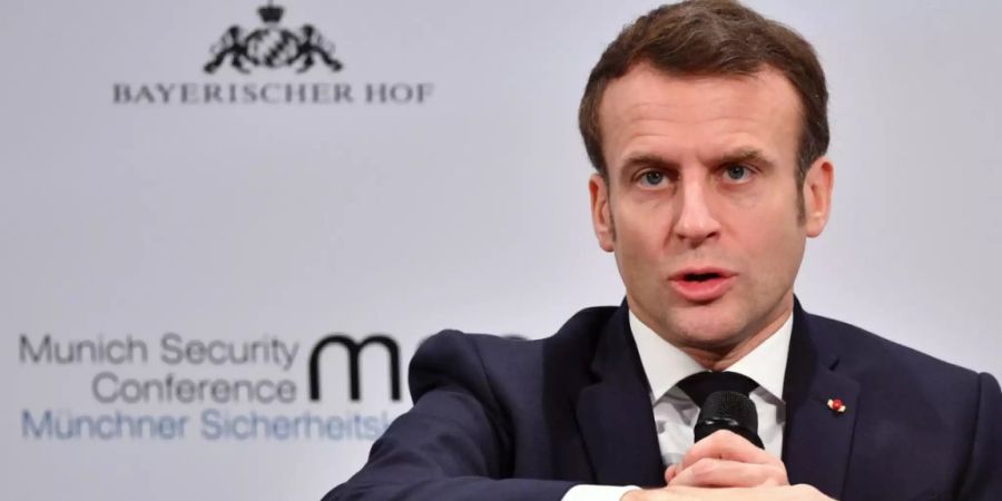 Frankreichs Präsident Emmanuel Macron spricht am Samstag an der Münchner Sicherheitskonferenz. Unter anderem beklagte er eine «Schwächung des Westens».