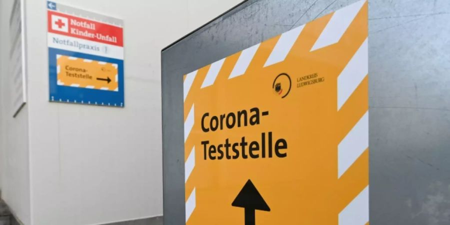 Corona-Teststelle in Baden-Württemberg