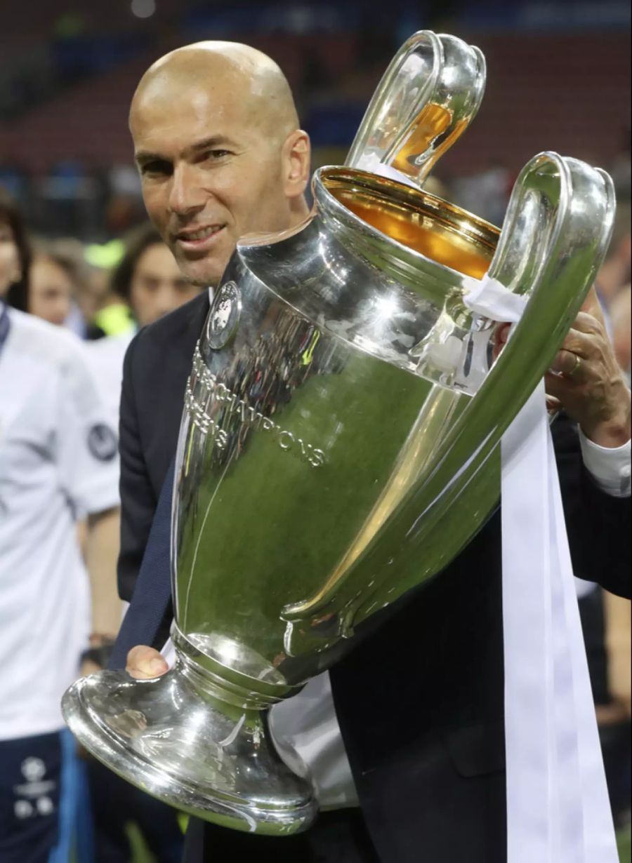 Zinédine Zidane gewann mit Real zwischen 2016 und 2018 dreimal die Champions League. (Archivbild)