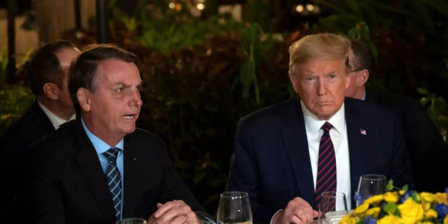 Jair Bolsonaro (l.) und US-Präsident Donald Trump