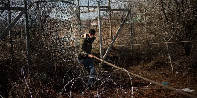 Migranten an der griechisch-türkischen Grenze