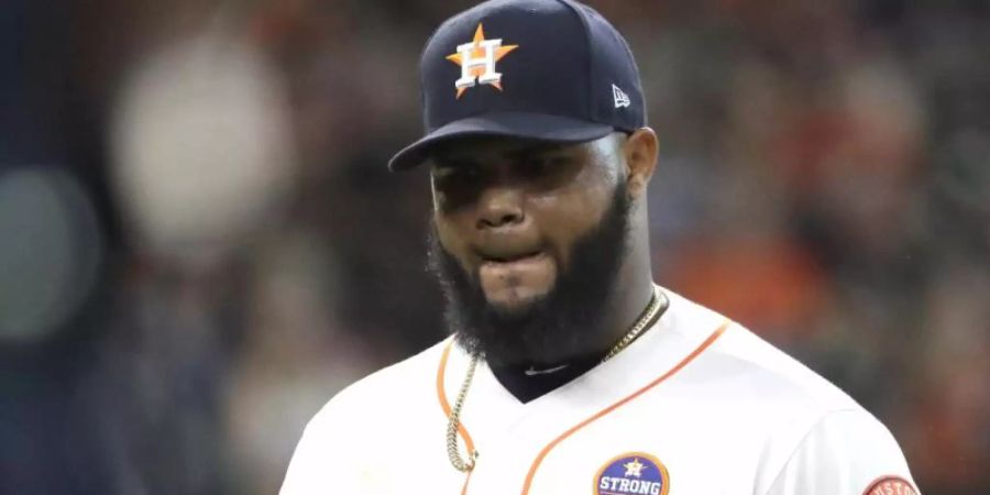 Wurde positiv auf das leistungssteigernde Steroid Boldenon getestet: Francis Martes von den Houston Astros. Foto: David J. Phillip/AP/dpa