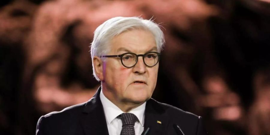 Frank-Walter Steinmeier ist das erste deutsche Staatsoberhaupt, das in Yad Vashem reden durfte. Foto: Abir Sultan/EPA POOL/AP/dpa