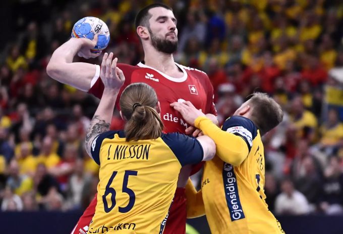Kein Durchkommen für die Schweizer. Handball