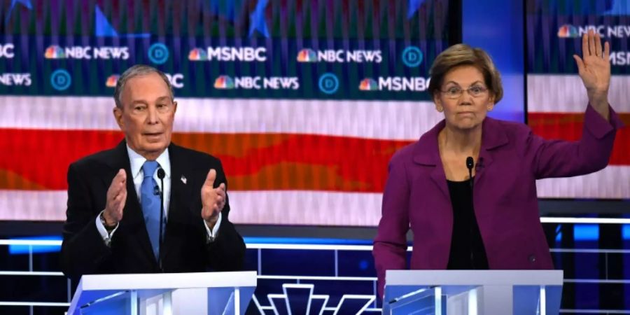 Michael Bloomberg und Elizabeth Warren