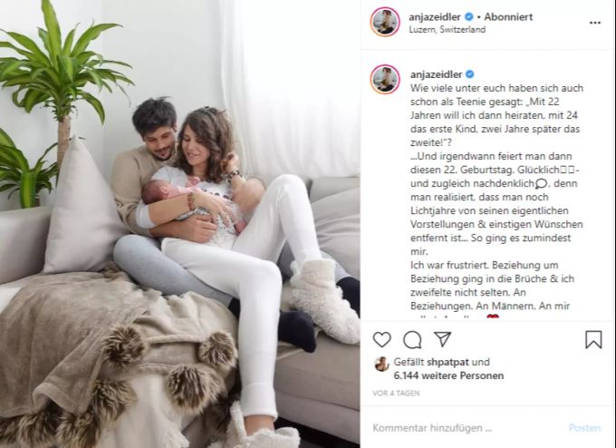 Anja Zeidler und Schatz Milan Anicic mit Töchterchen Jela. anja zeidler