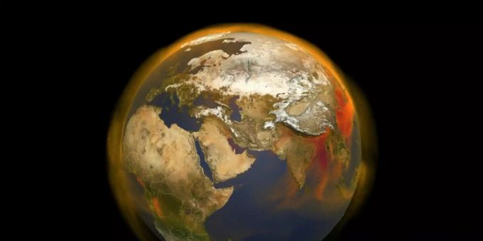 Nasa-Illustration zu Emissionen von Methan. Methan