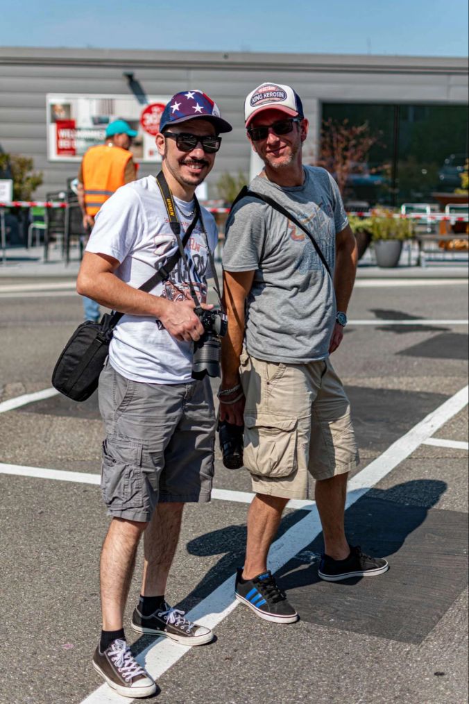 Extra aus Deutschland angereist (v.l.): die Fotografen Dominic und Alex.
