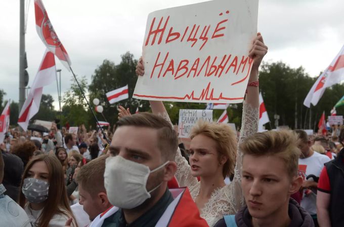 Seit Wochen kommt es in Belarus immer wieder zu Protesten. Opposition protests in Belarus