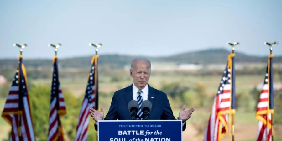 Biden bei seiner Rede in Gettysburg