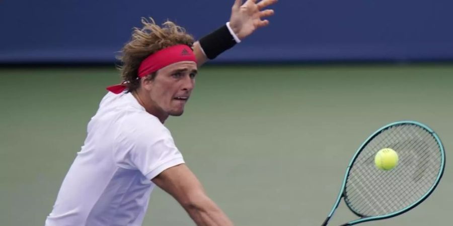 Bei den US Open trifft Alexander Zverev gleich in der ersten Runde auf den früheren Wimbledon- und US-Open-Finalisten Kevin Anderson. Foto: Frank Franklin II/AP/dpa