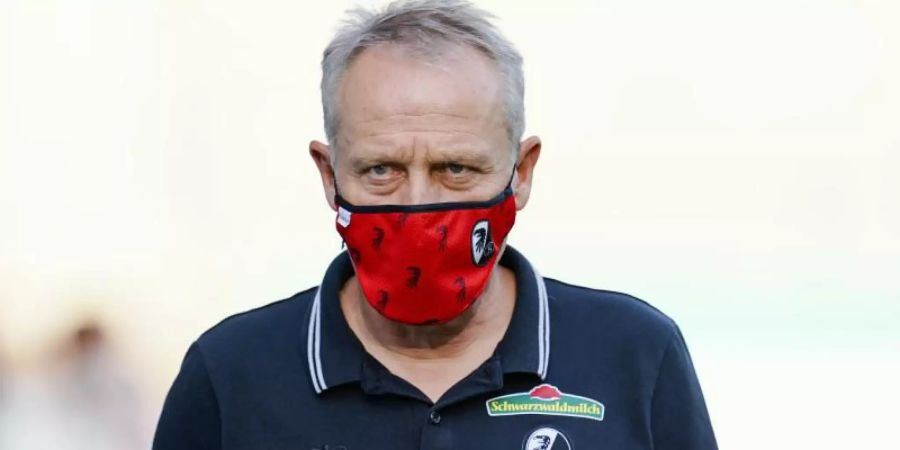 Neuzugang Baptiste Santamaria steht laut SC-Trainer Christian Streich gegen Wolfsburg im Kader. Foto: Uwe Anspach/dpa