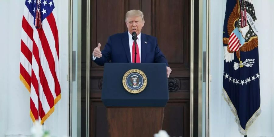 US-Präsident Donald Trump bei Pressekonferenz im Weissen Haus