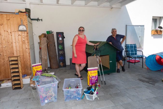 Fabienne Blickenstorfer hat ein Herz für Hunde, Mario Mandolfo verkauft Olio & Vino.