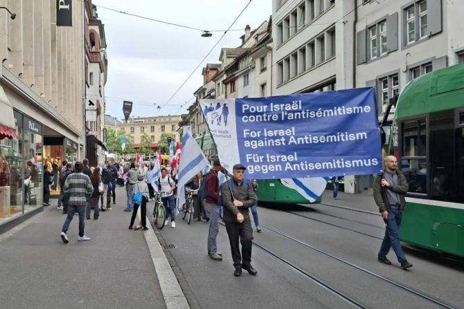 Pro-Israel-Demo Gegendemo Basel