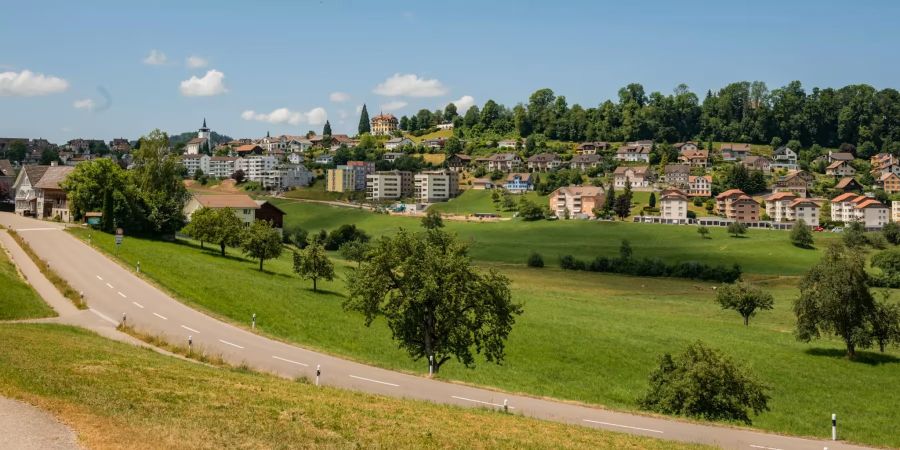 Blick auf die Gemeinde Kirchberg (SG).