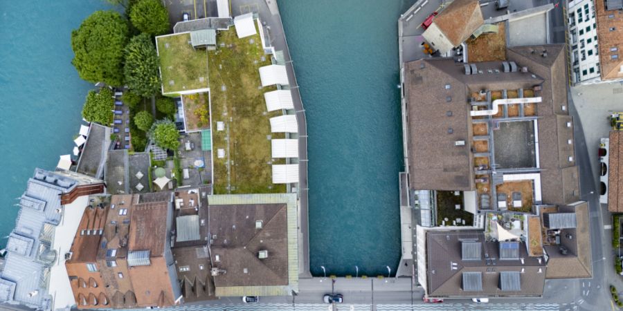 Die Marktgasse in Thun aus der Vogelperspektive. (Archivbild)