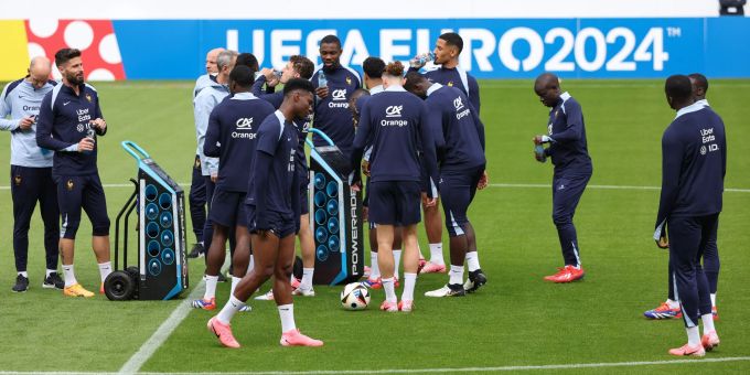 Das französische Team beim Training in Paderborn für die EM 2024. EM 2024 Frankreich