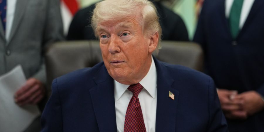 US-Präsident Donald Trump spricht im Oval Office des Weißen Hauses (Archivbild). Foto: Julia Demaree Nikhinson/AP/dpa