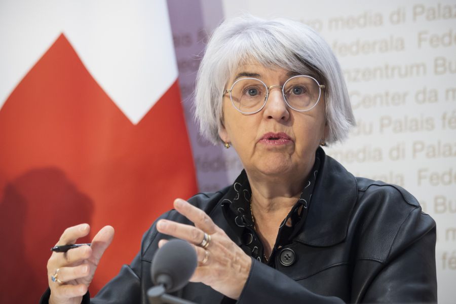 Der Bundesrat (hier Gesundheitsministerin Elisabeth Baume-Schneider) und das BAG wollen die Zahl der Spitalinfektionen bis 2035 senken.