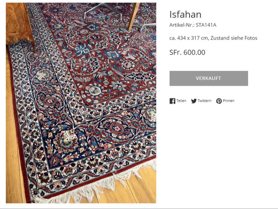 Diese Teppiche haben bereits eine Abnehmerin oder einen Abnehmer gefunden.