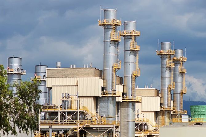 Industrie Müllverbrennnung Kericht Schornstein