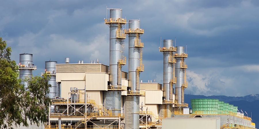 Industrie Müllverbrennnung Kericht Schornstein