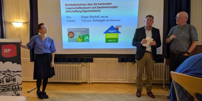 Saal Versammlung SP Parolen