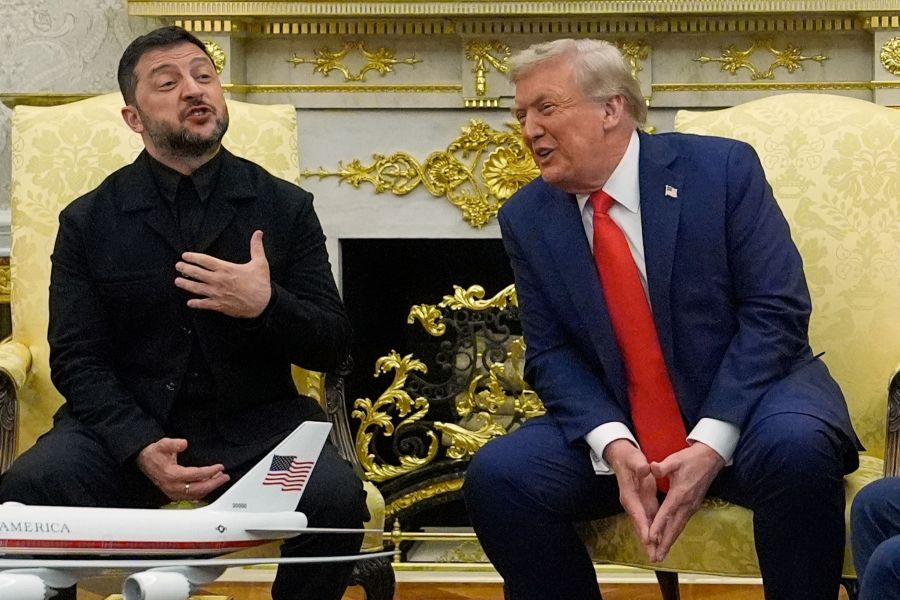 Selenskyj und Trump sprachen am Montag vor Journalisten – diesmal ohne Eklat.