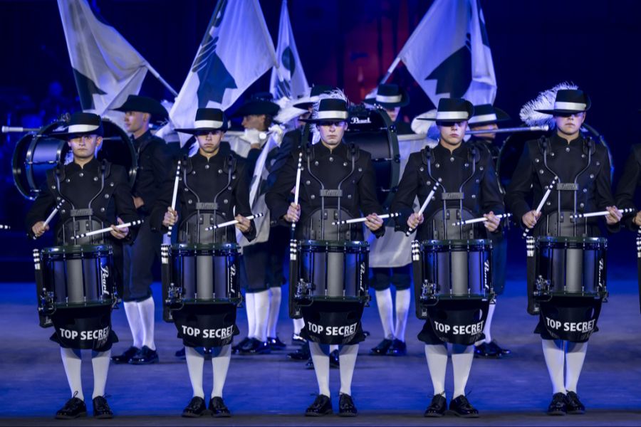 Das Top Secret Drum Corps ist ein Publikumsliebling beim Basel Tattoo.