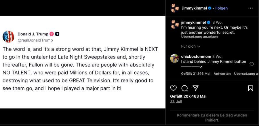 Trump Jimmy Kimmel