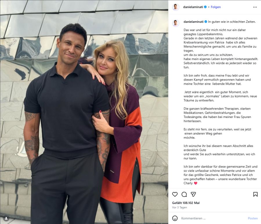 Nun will er um ihre Liebe kämpfen, die Ehe sei noch nicht vorbei.