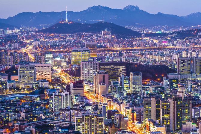 Seoul, Skyline, Südkorea, Stadt, Nacht