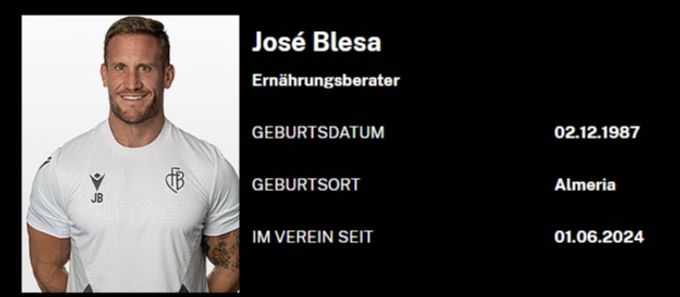 José Blesa berät die Profis beim FC Basel in Sachen Ernährung. FC Basel