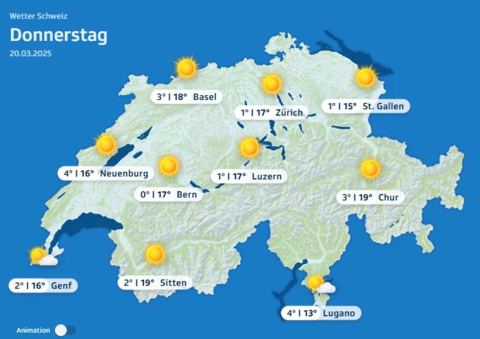 Überall Sonne: So wird das Wetter am Donnerstag. Wetter