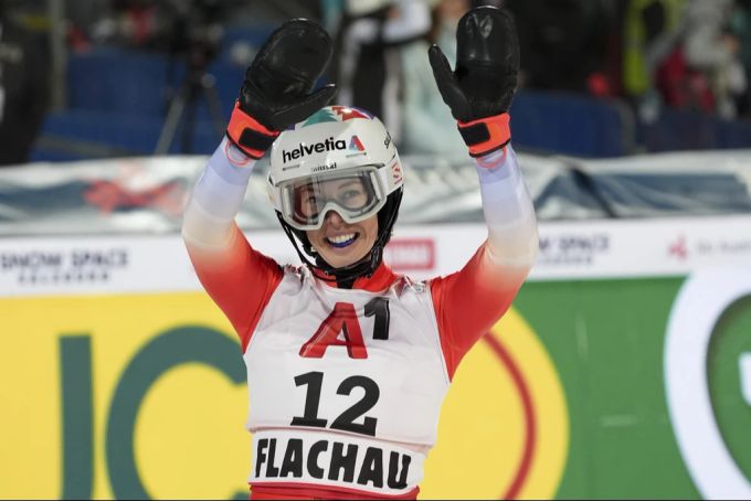 Michelle Gisin verabschiedet sich mit einem 23. Rang aus dem Slalom-Disziplin. michelle gisin
