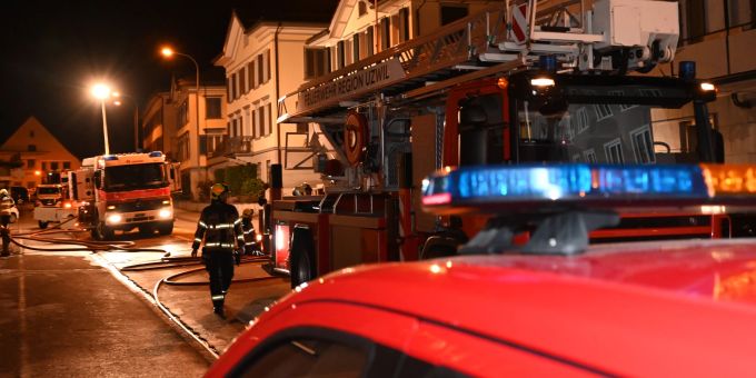 Oberuzwil: Brand in einem Restaurant. Brand in Restaurant.