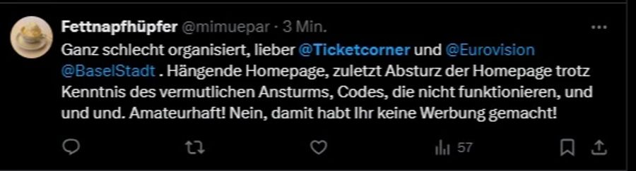 Viele Nutzer äussern Kritik gegenüber Ticketcorner.