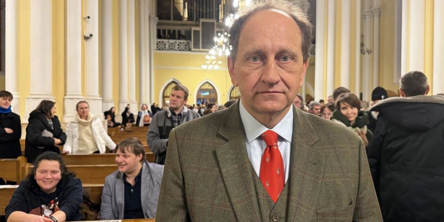 Alexander Graf Lambsdorff, Deutschlands Botschafter in Moskau, hat in der russischen Hauptstadt zum Frieden aufgerufen.