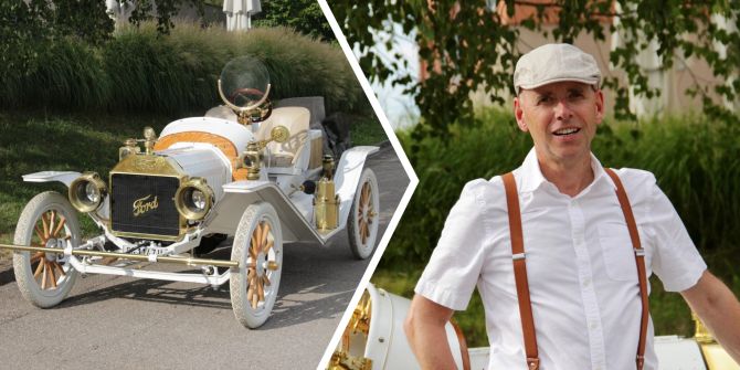 Patrick Bischoff und sein 114-jähriger Ford
