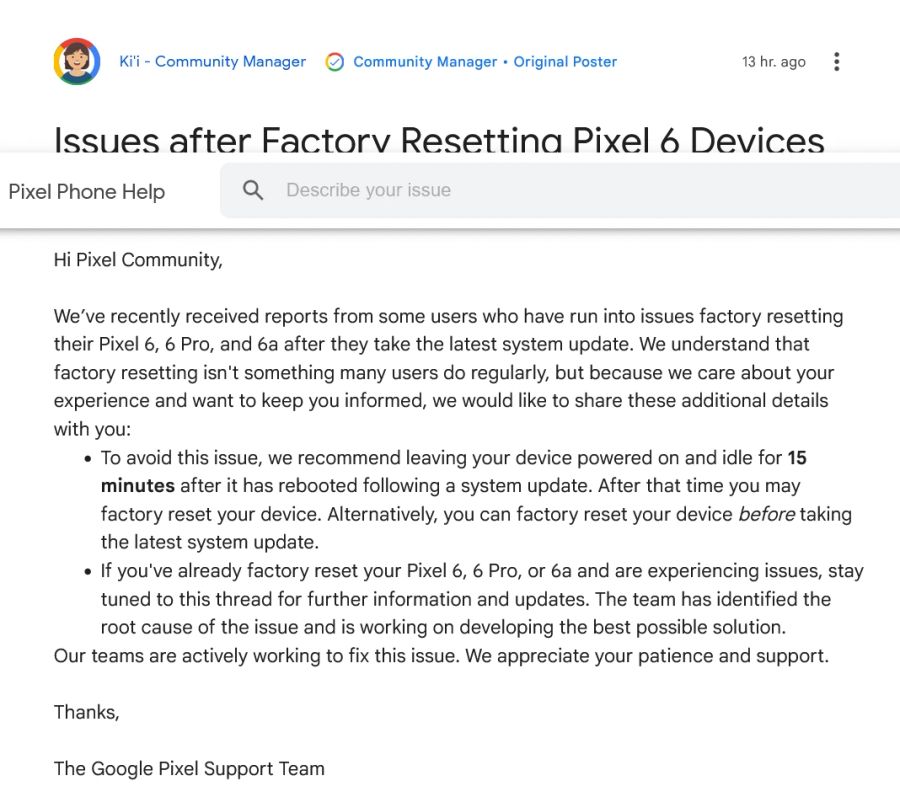 Google Pixel Help Forum