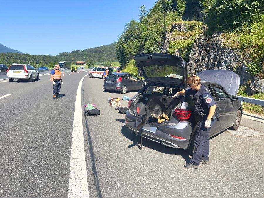 Verkehrskontrolle in Schwyz.