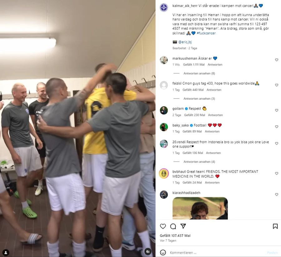 Das Video, welches der Verein auf Instagram hochlädt, geht viral. Mittlerweile wurde es über 1,5 Millionen Mal angeklickt.