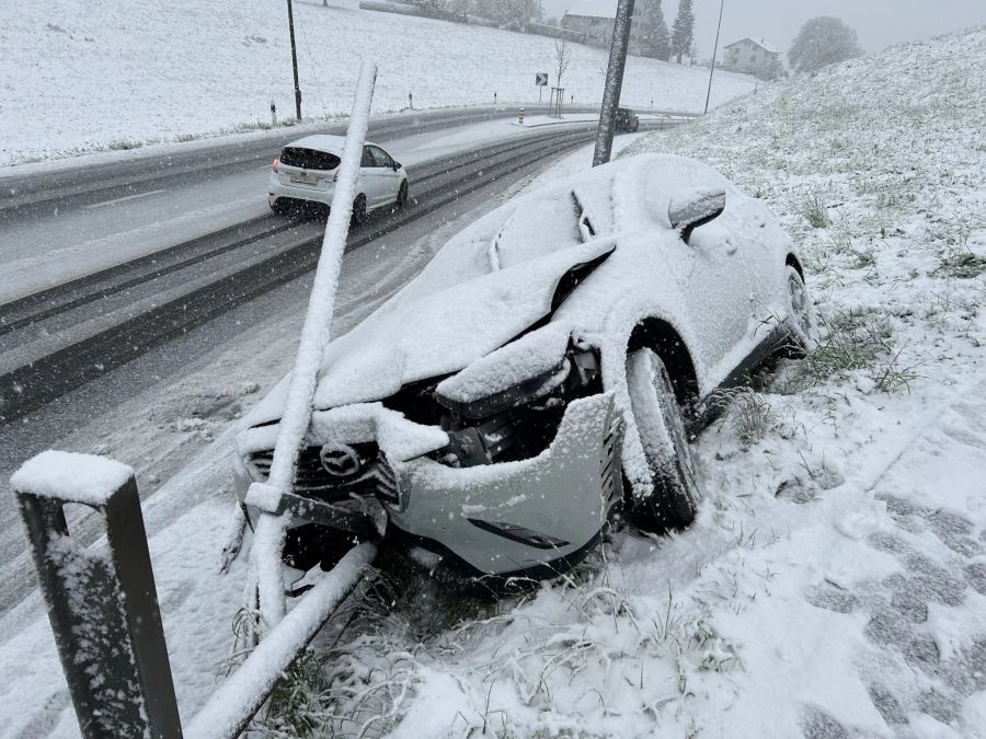 Selbstunfall in Gebertingen.